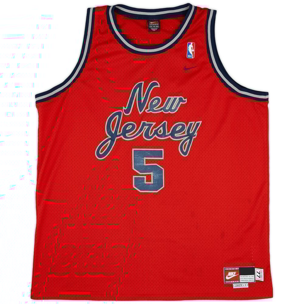 1977 New Jersey Nets Kidd #5 Nike Rewind Swingman Jersey (Very Good) XXL