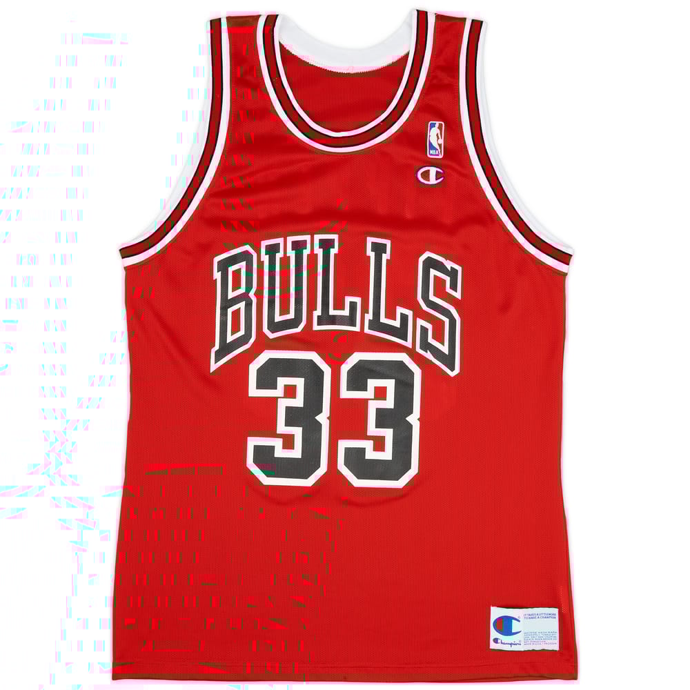 1991-95 Chicago Bulls Pippen #33 Champion Away Jersey (Excellent) L