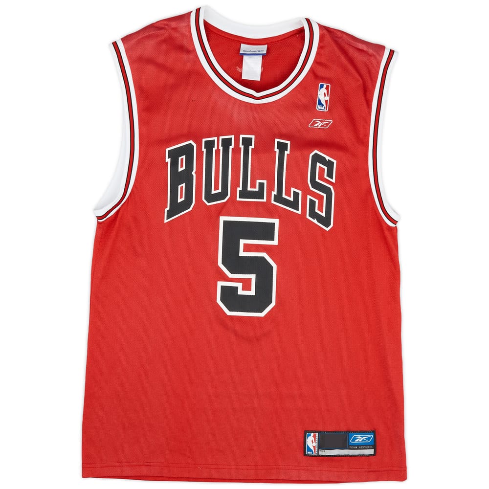 2002-03 Chicago Bulls Rose #5 Reebok Away Jersey (Very Good) S