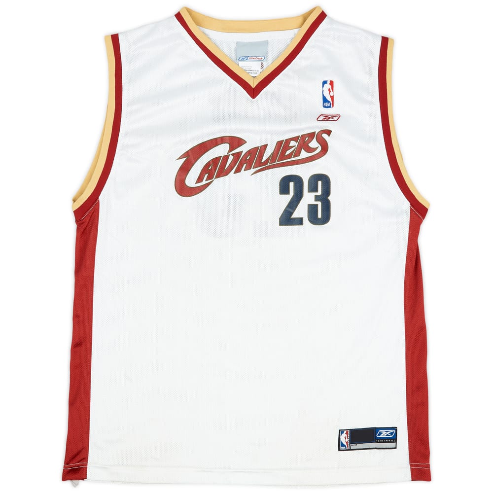 2003-06 Cleveland Cavaliers James #23 Reebok Home Jersey (Good) XL.Kids