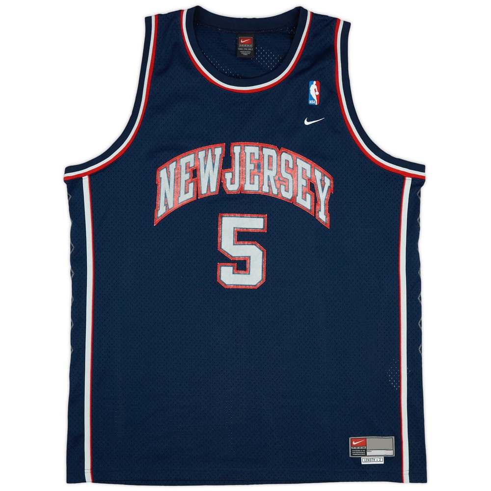 2001-04 New Jersey Nets Kidd #5 Nike Swingman Away Jersey (Very Good) XXL