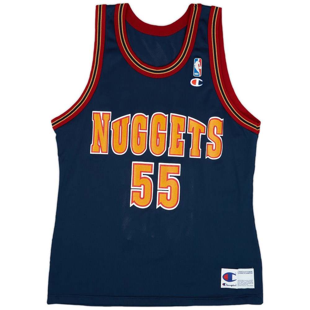 1993-95 Denver Nuggets Mutombo #55 Champion Away Jersey (Excellent) L