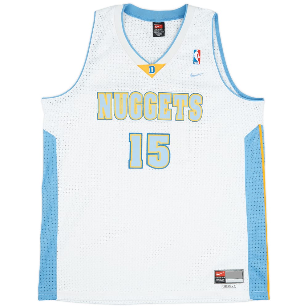 2003-04 Denver Nuggets Anthony #15 Nike Swingman Home Jersey (Very Good) XL
