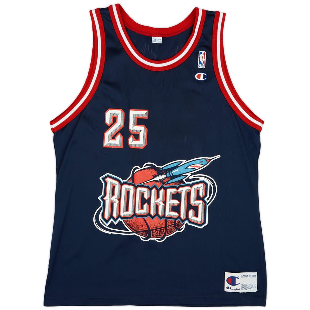 1995-96 Houston Rockets Horry #25 Champion Away Jersey (Very Good) L