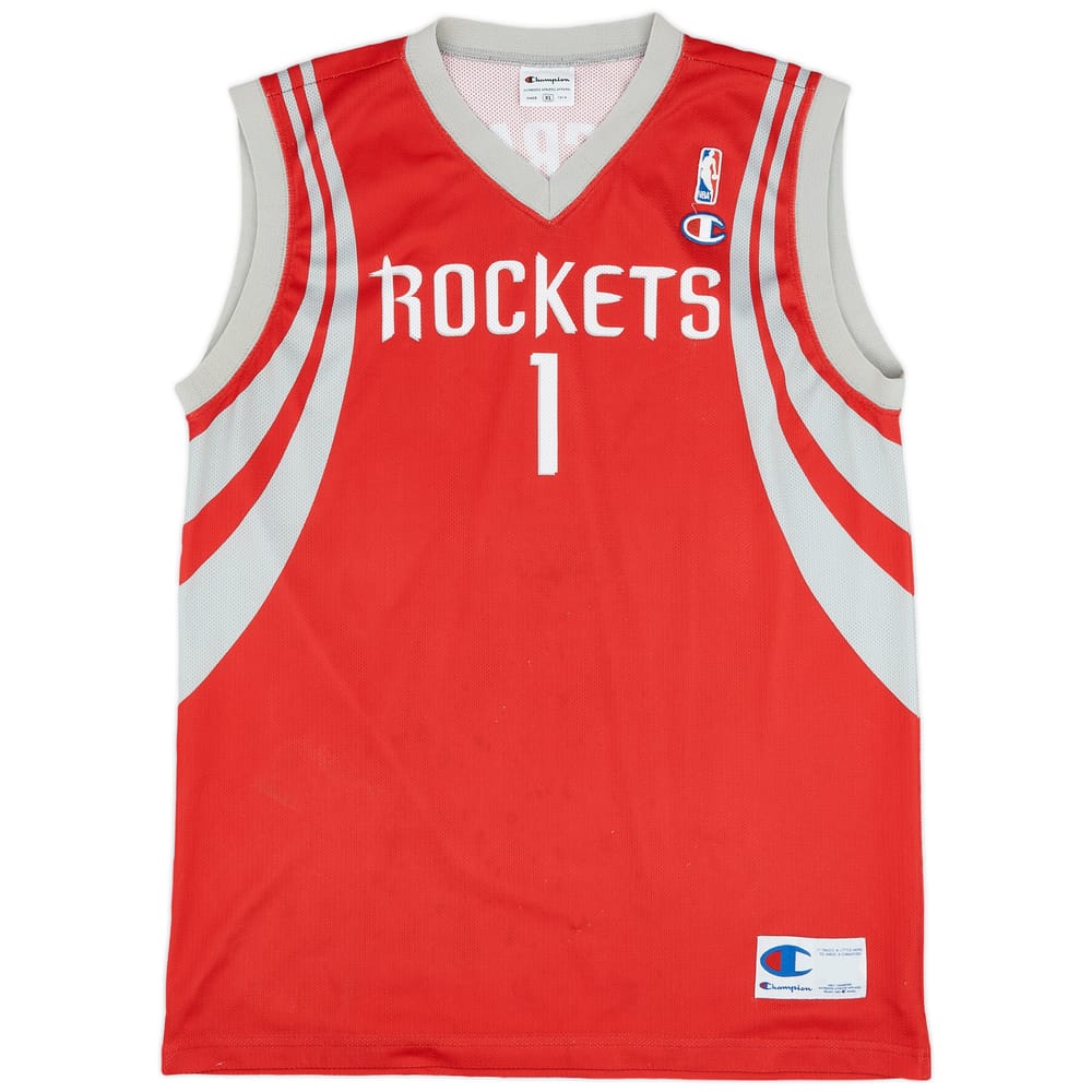 2004-10 Houston Rockets McGrady #1 Champion Away Jersey (Good) XL