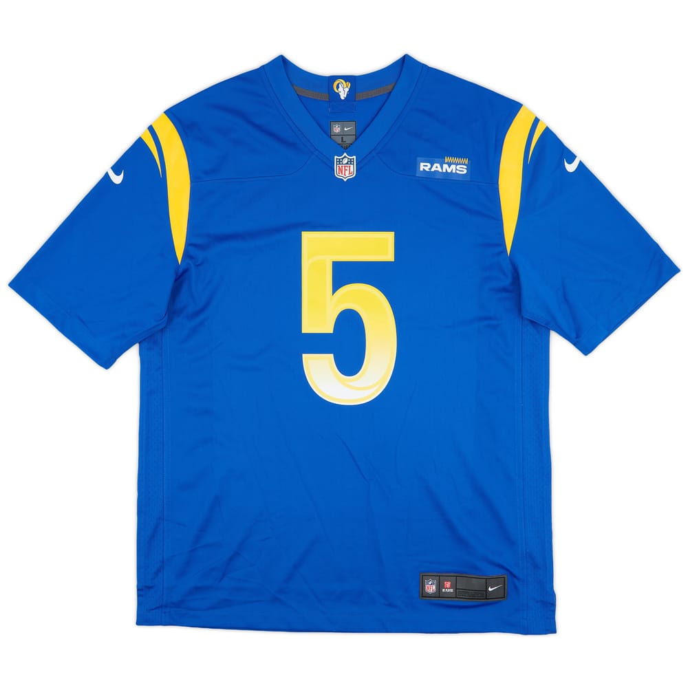 2020-22 LA Rams Ramsey #5 Nike Game Home Jersey (L)
