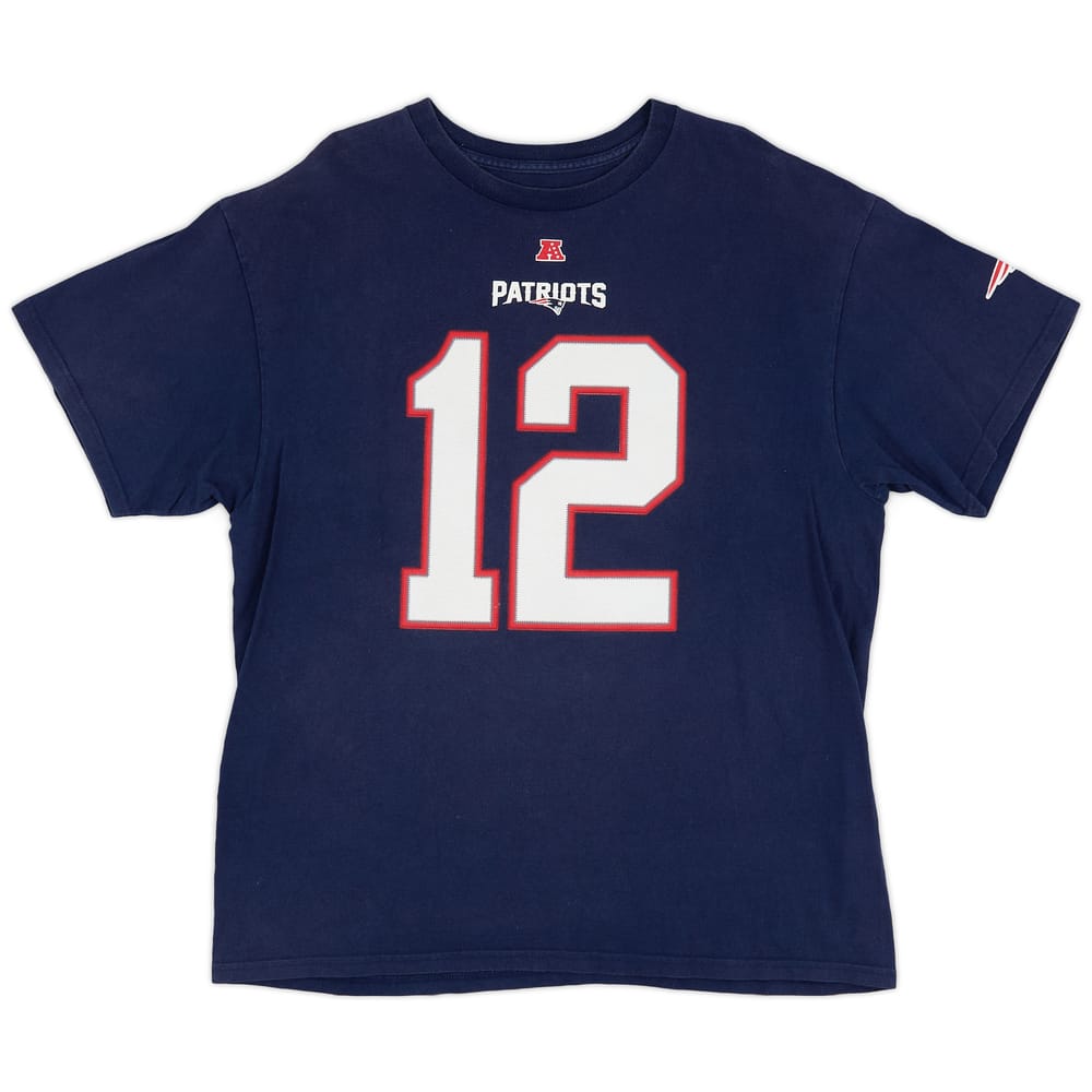 2013 New England Patriots Brady #12 NFL Graphic Tee (Very Good) XL
