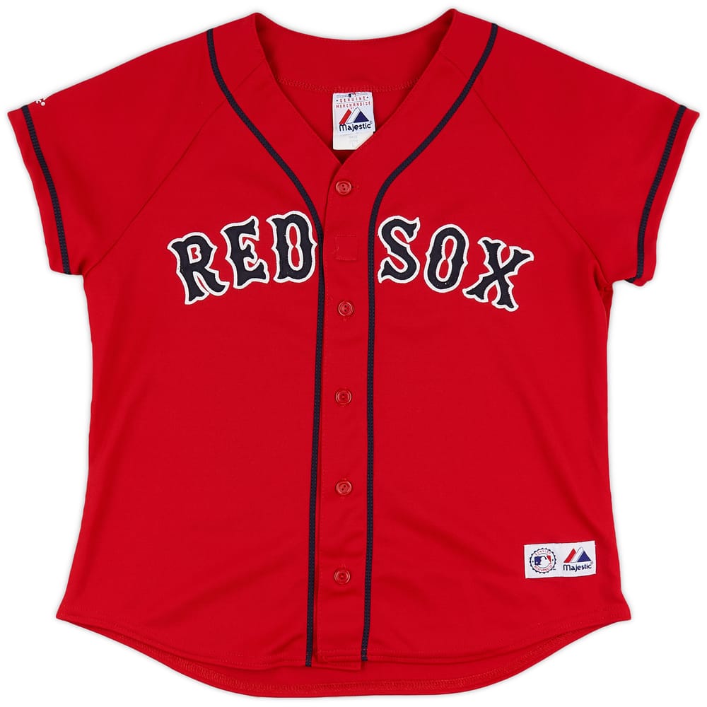 2003-08 Boston Red Sox Majestic Alternate Jersey Womens (Excellent) L
