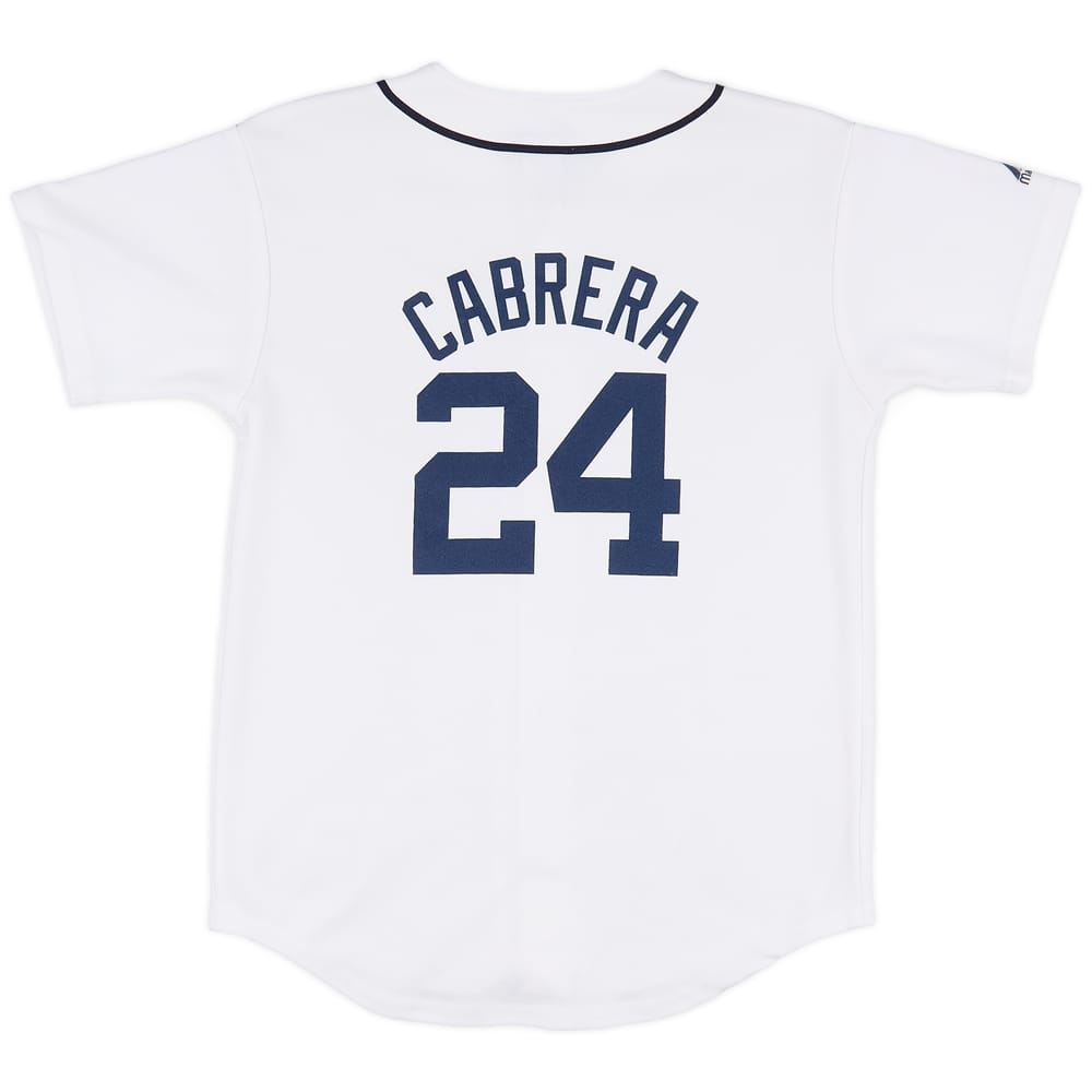 2009-16 Detroit Tigers Cabrera #24 Majestic Home Jersey (Good) L.Kids