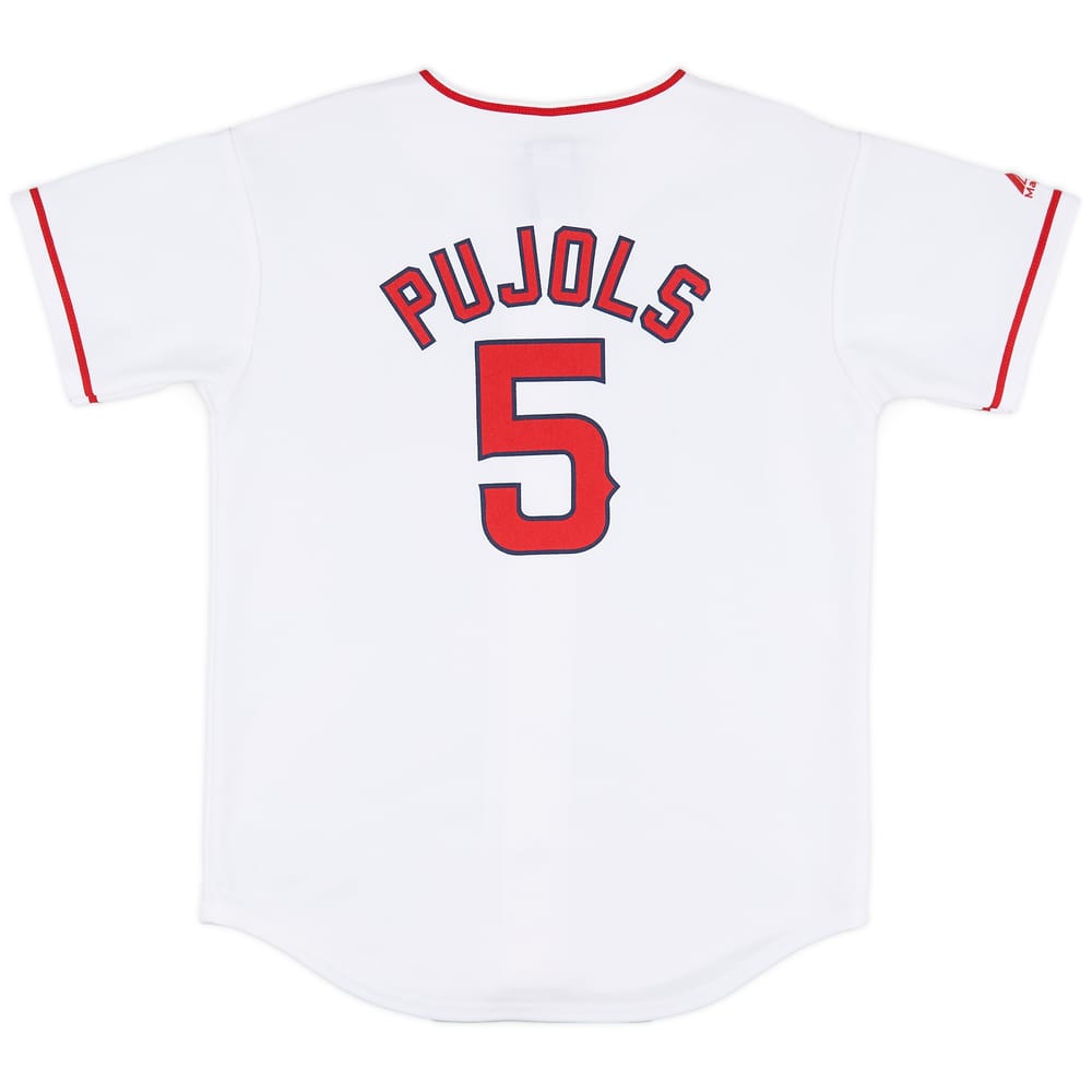2012-16 LA Angels Pujols #5 Majestic Home Jersey (Excellent) L.Kids