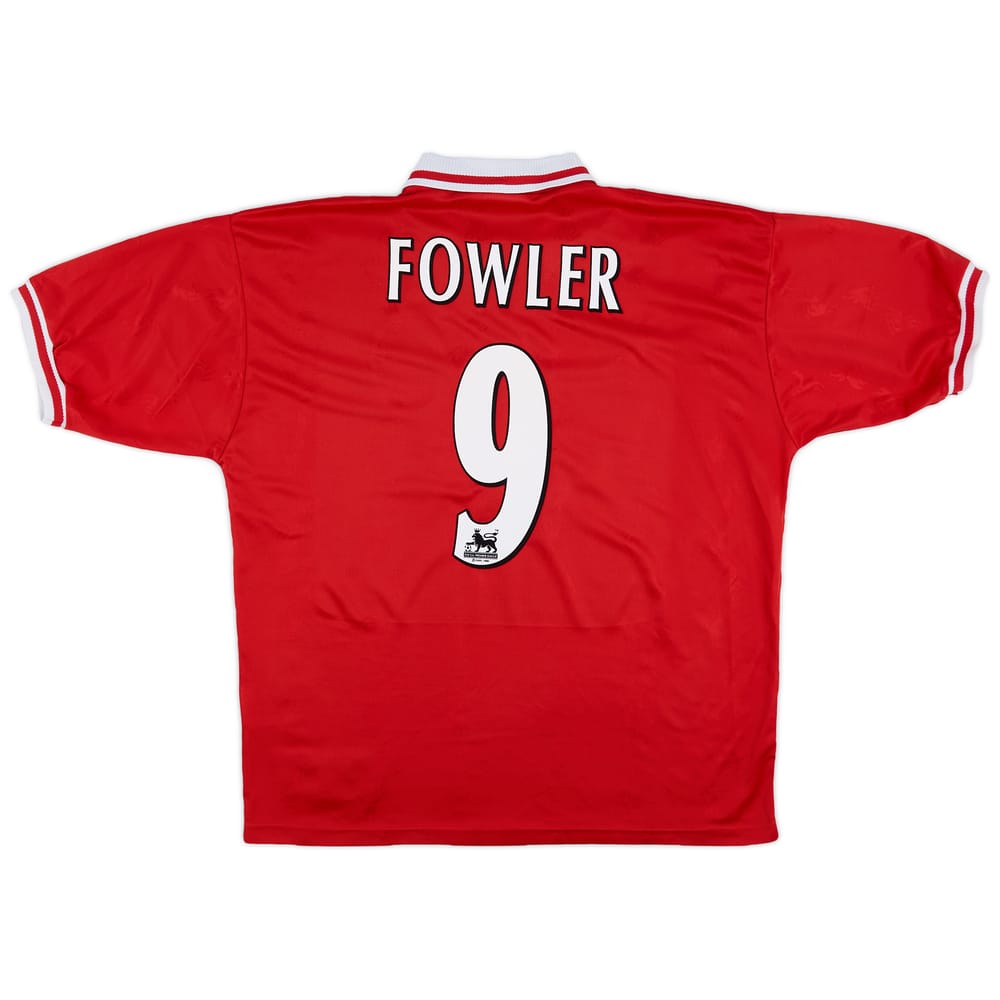 1996-98 Liverpool Home Shirt Fowler #9 - 7/10 - (XL)