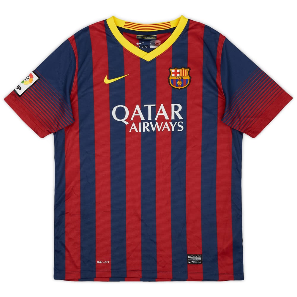 2013-14 Barcelona Home Shirt - 9/10 - (XL.Boys)
