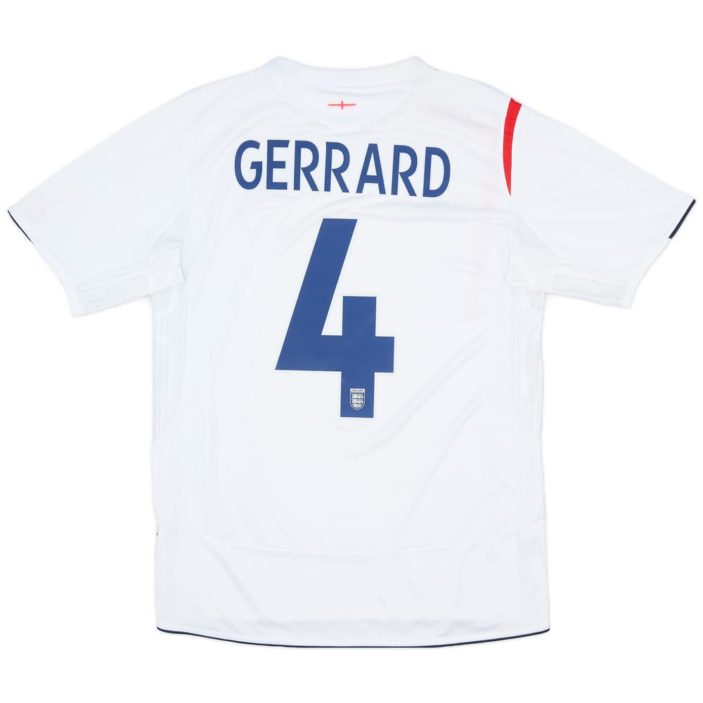 2005-07 England Home Shirt Gerrard #4 - 5/10 - (M)