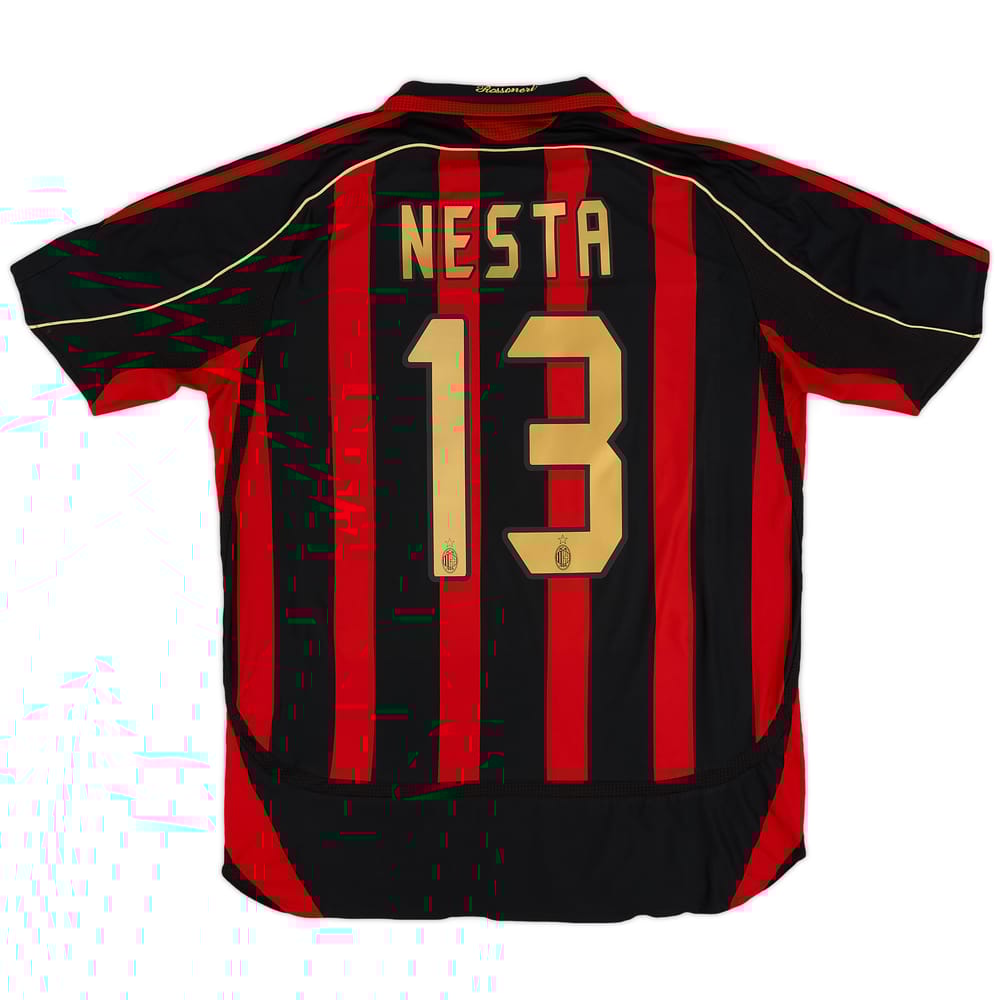 2006-07 AC Milan Home Shirt Nesta #13 - 6/10 - (XL)