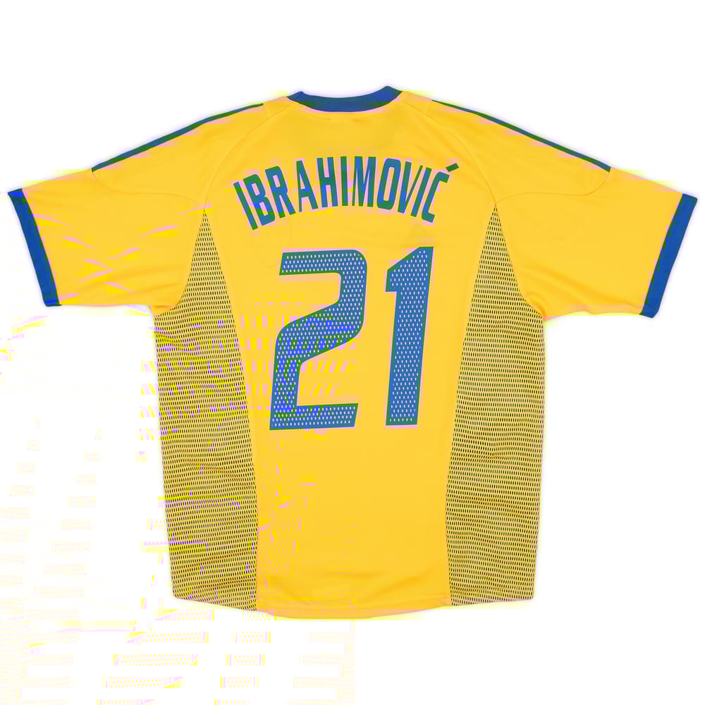 2002-03 Sweden Home Shirt Ibrahimovic #21 - 9/10 - (M)