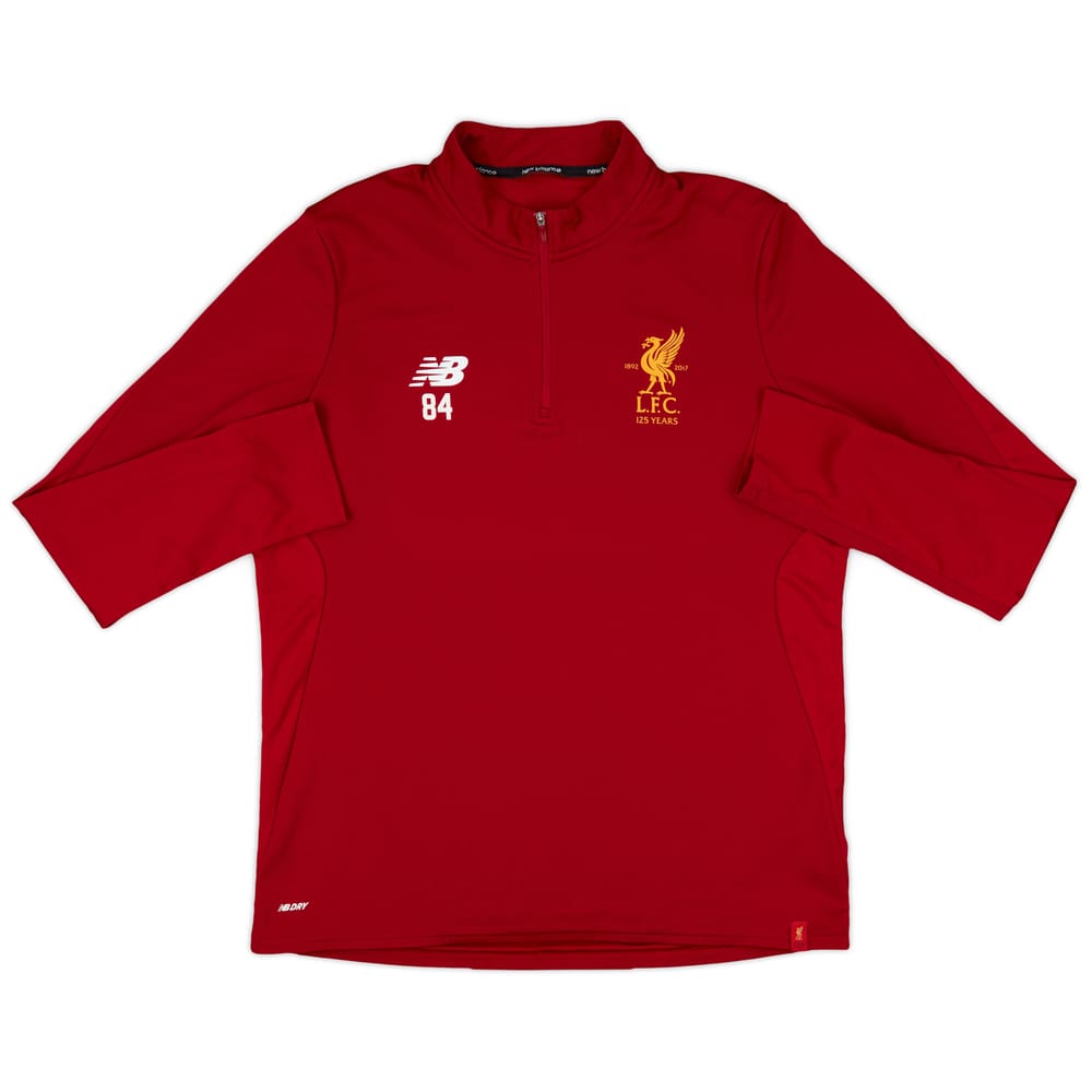 2017-18 Liverpool New Balance Player Issue 1/4 Zip Drill Top #84 - 8/10 - (L)