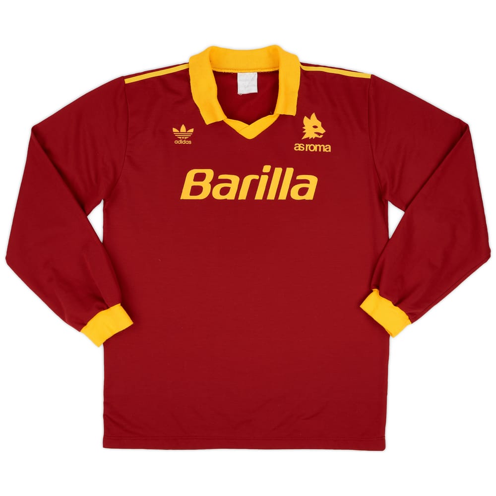 1991-92 Roma Home L/S Shirt - 9/10 - (XL)