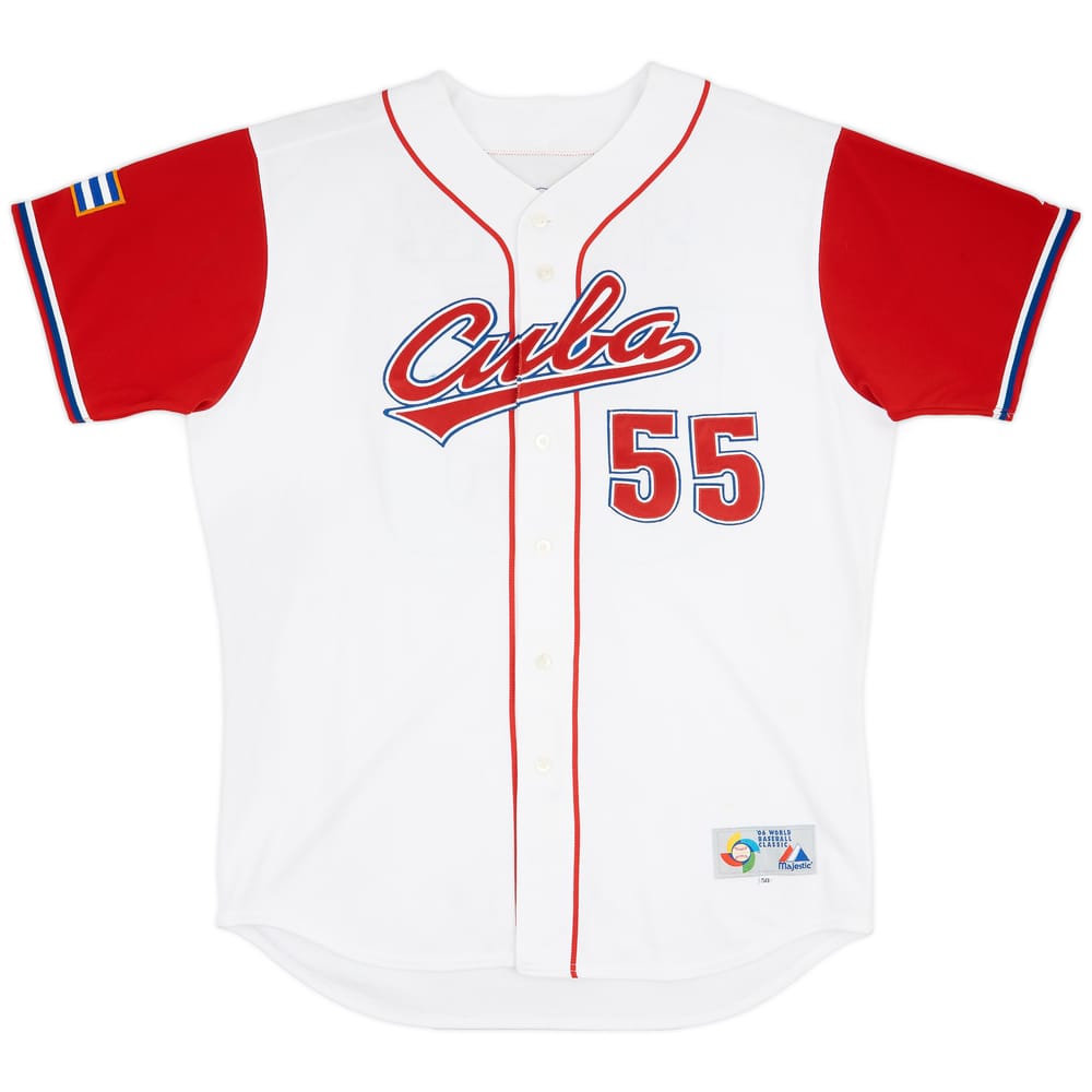 2006 Cuba Sanchez #55 'Signed' Authentic Majestic Home Jersey (Excellent) XXL