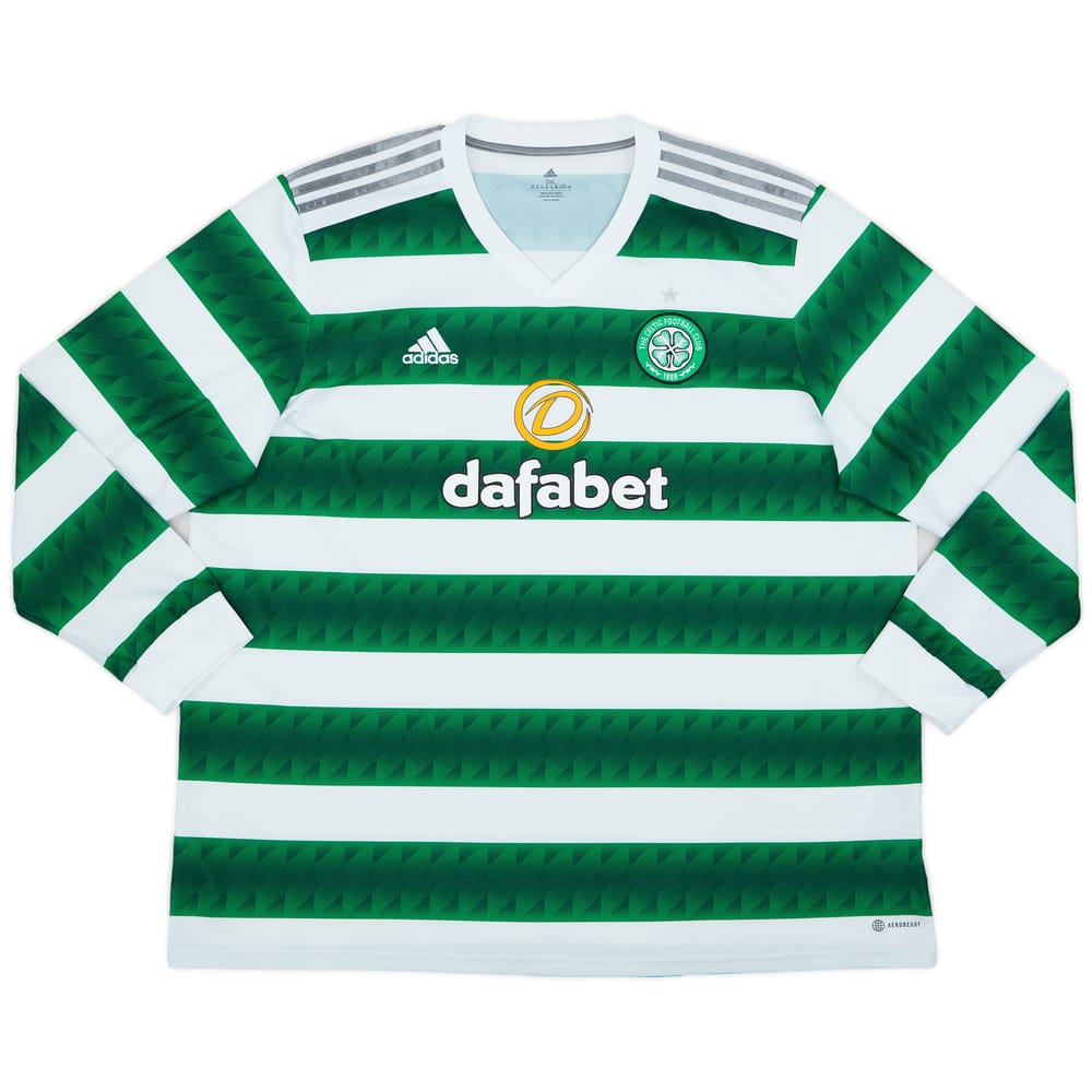 2022-23 Celtic Home L/S Shirt - 9/10 - (3XL)