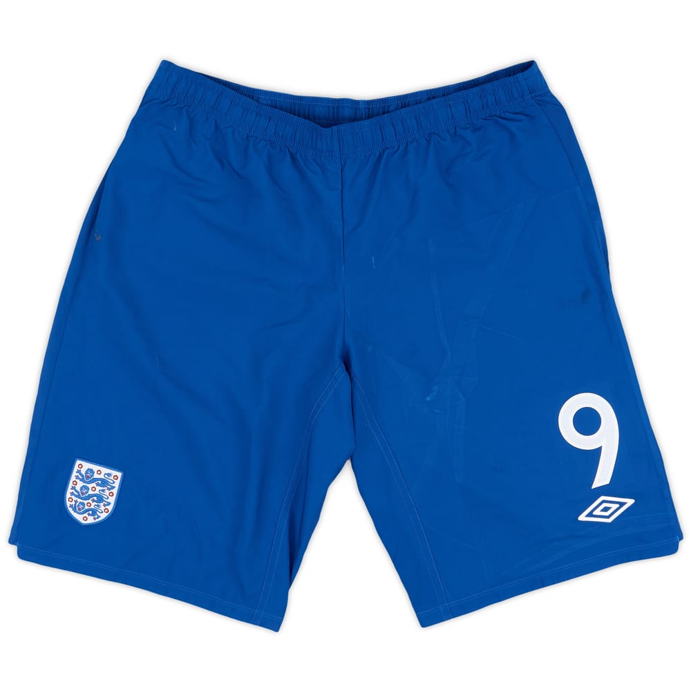 2011-12 England Match Worn Home Shorts #9 (Crouch)