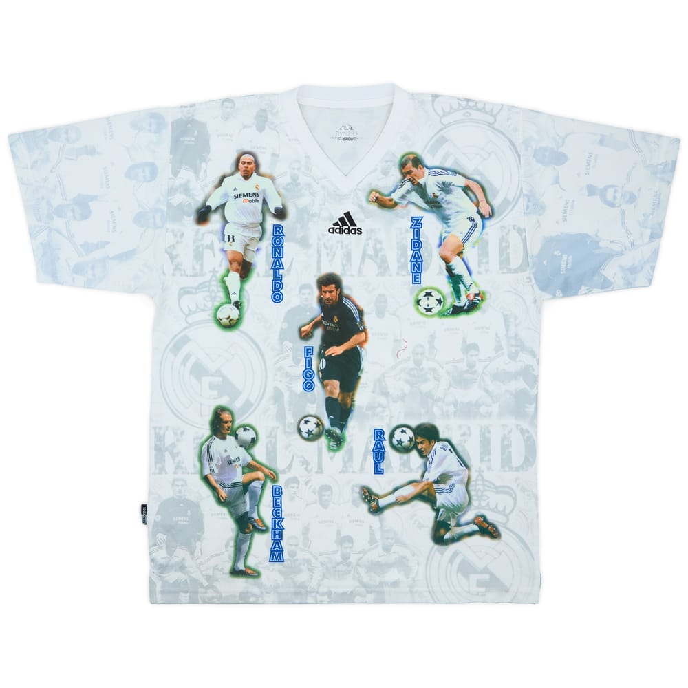 2002-03 Real Madrid adidas Graphic Shirt - 9/10 - (XL)