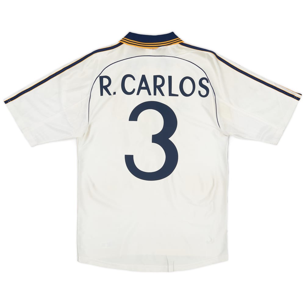 1998-00 Real Madrid Home Shirt R.Carlos #3 - 4/10 - (S)