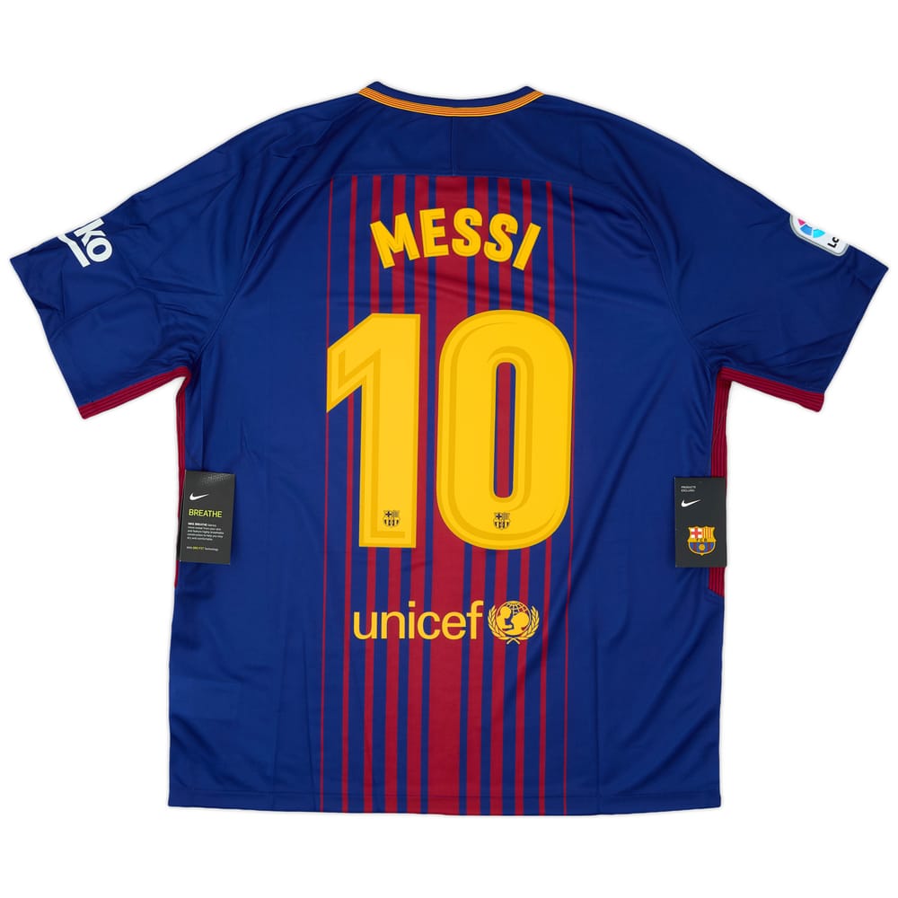 2017-18 Barcelona Home Shirt Messi #10 (XL)