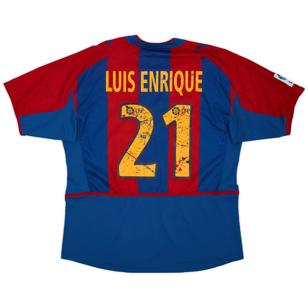 2002-03 Barcelona Home Shirt Luis Enrique #21 - 4/10 - (L)