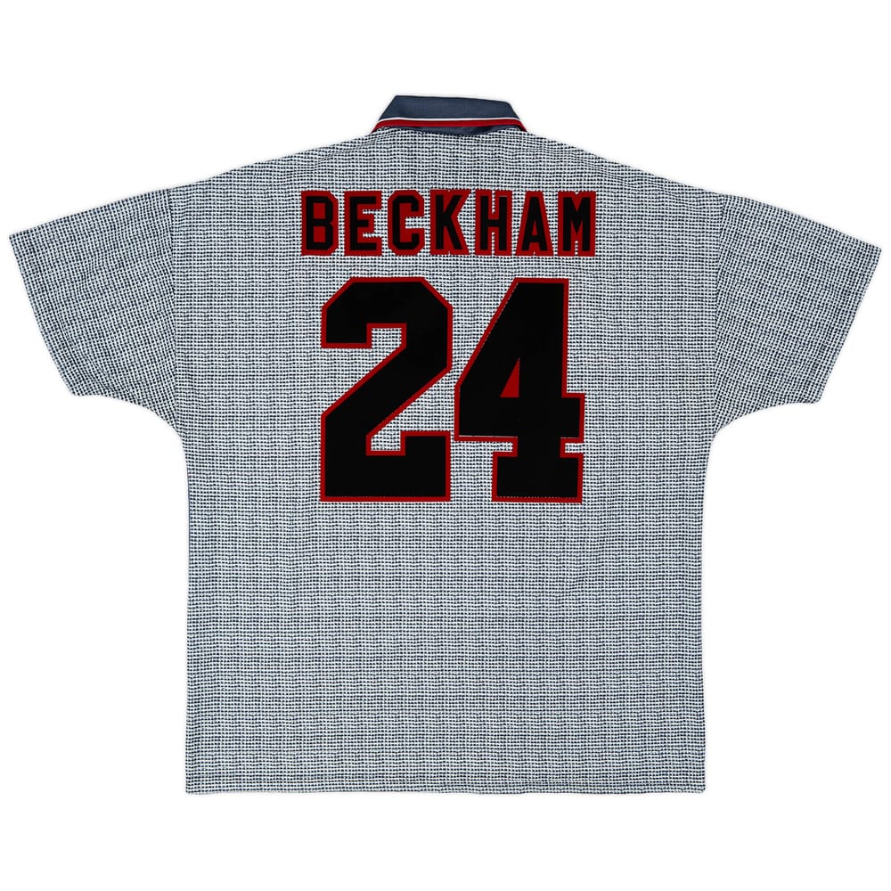 1995-96 Manchester United Away Shirt Beckham #24 - 8/10 - (XL)