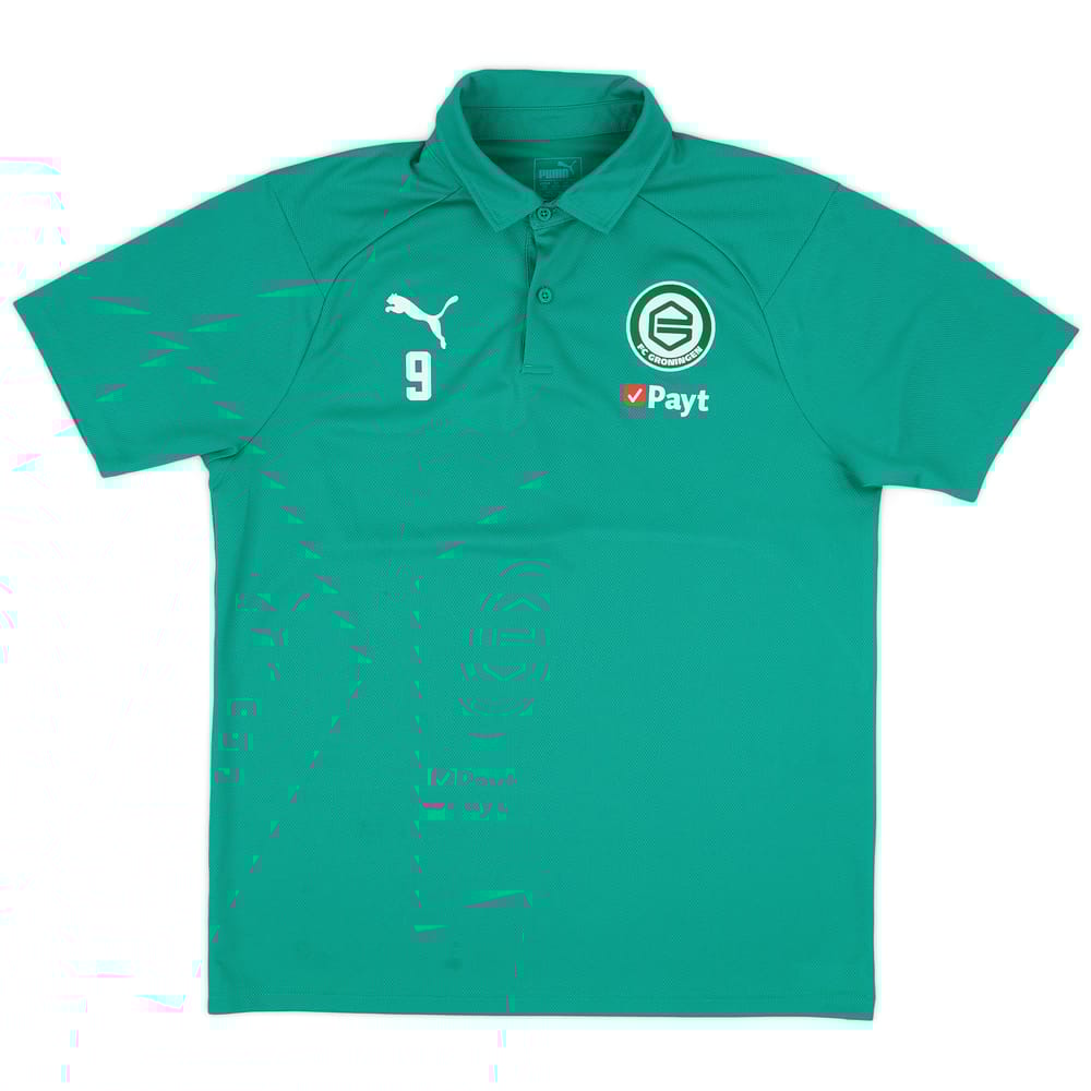 2018-19 Groningen Player Issue Puma Polo Shirt #9 - 8/10 - (L)