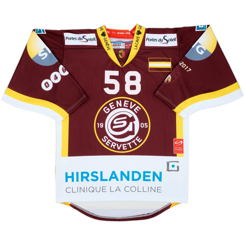 2016-17 Geneve-Servette HC Rolli #58 Home Jersey - 6/10 - (L)