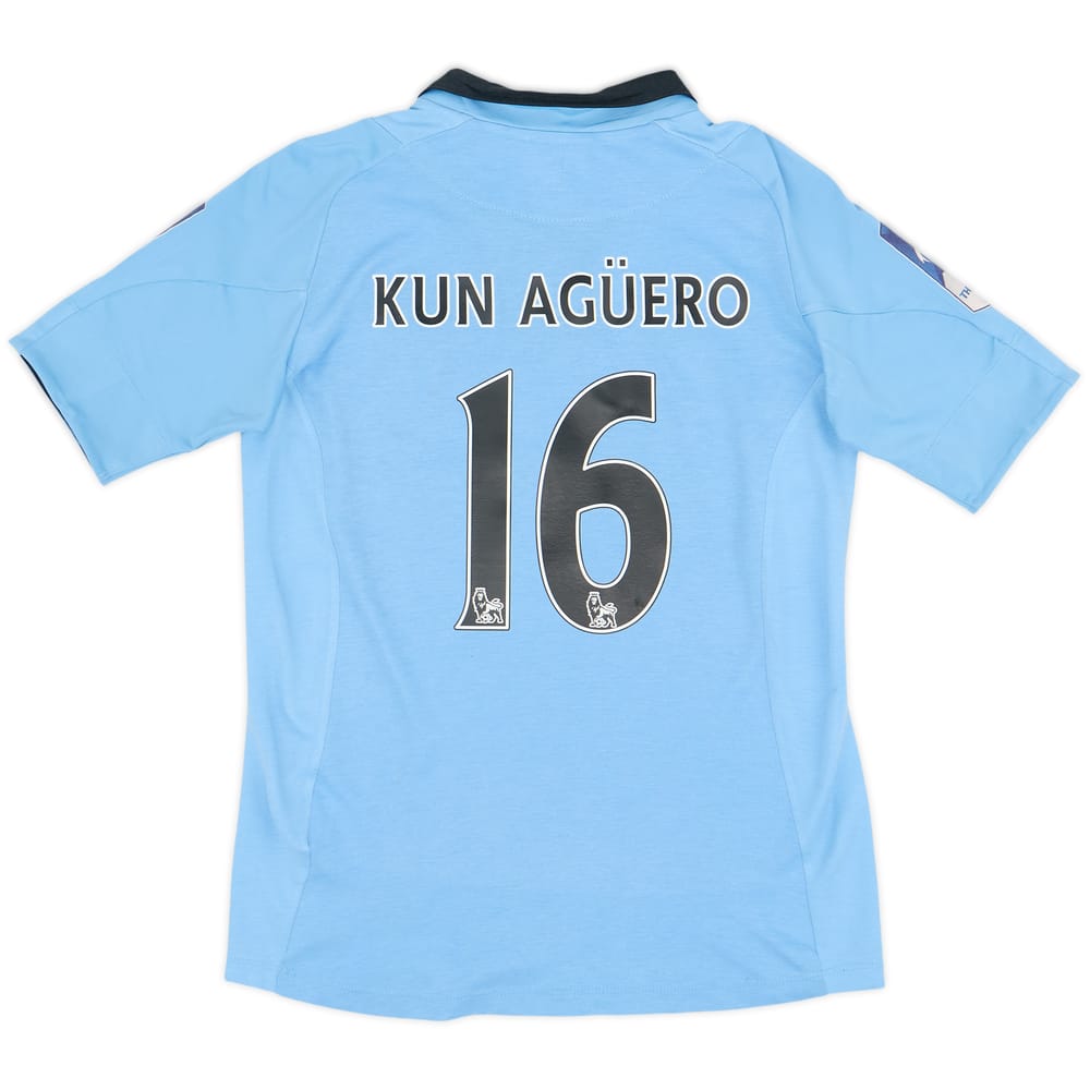 2012-13 Manchester City Home Shirt Kun Aguero #16 - 6/10 - (M.Boys)