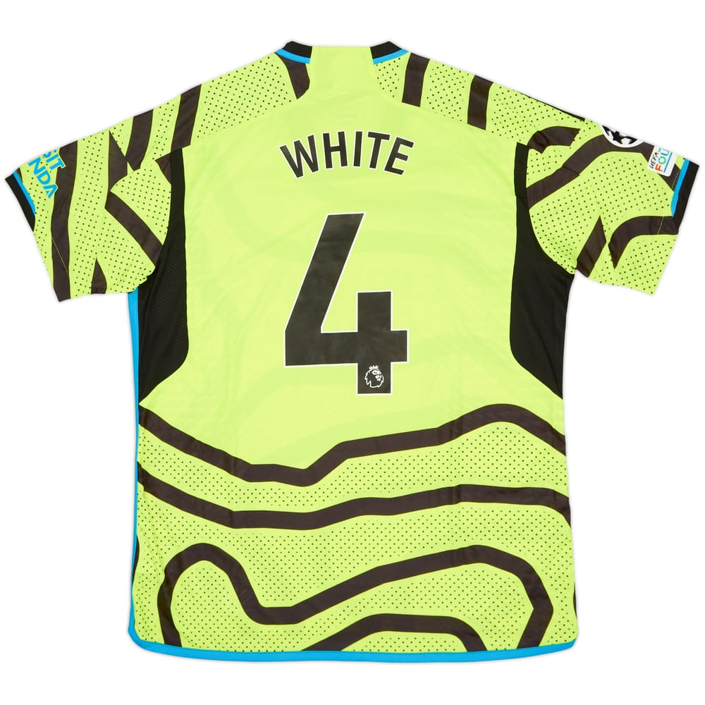 2023-24 Arsenal Authentic Away Shirt White #4 (XL)
