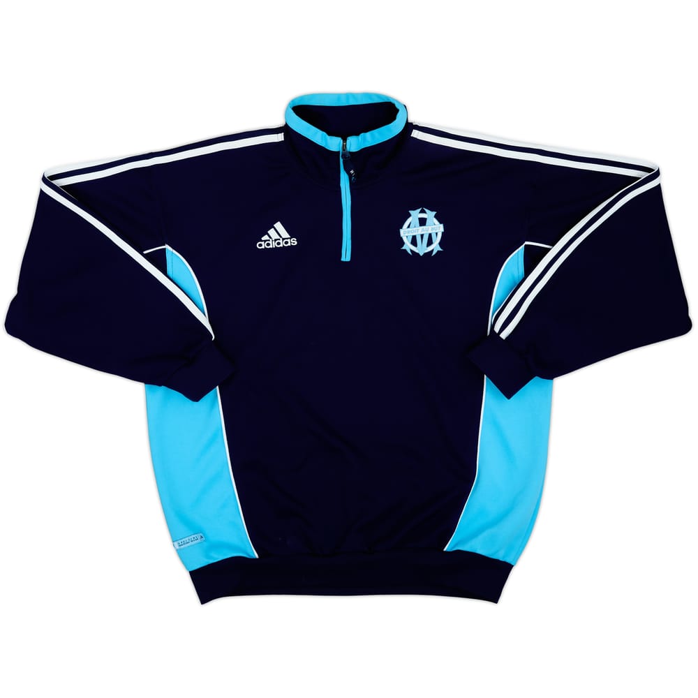 1999-00 Olympique Marseille adidas 1/4 Zip Drill Top - 7/10 - (M)