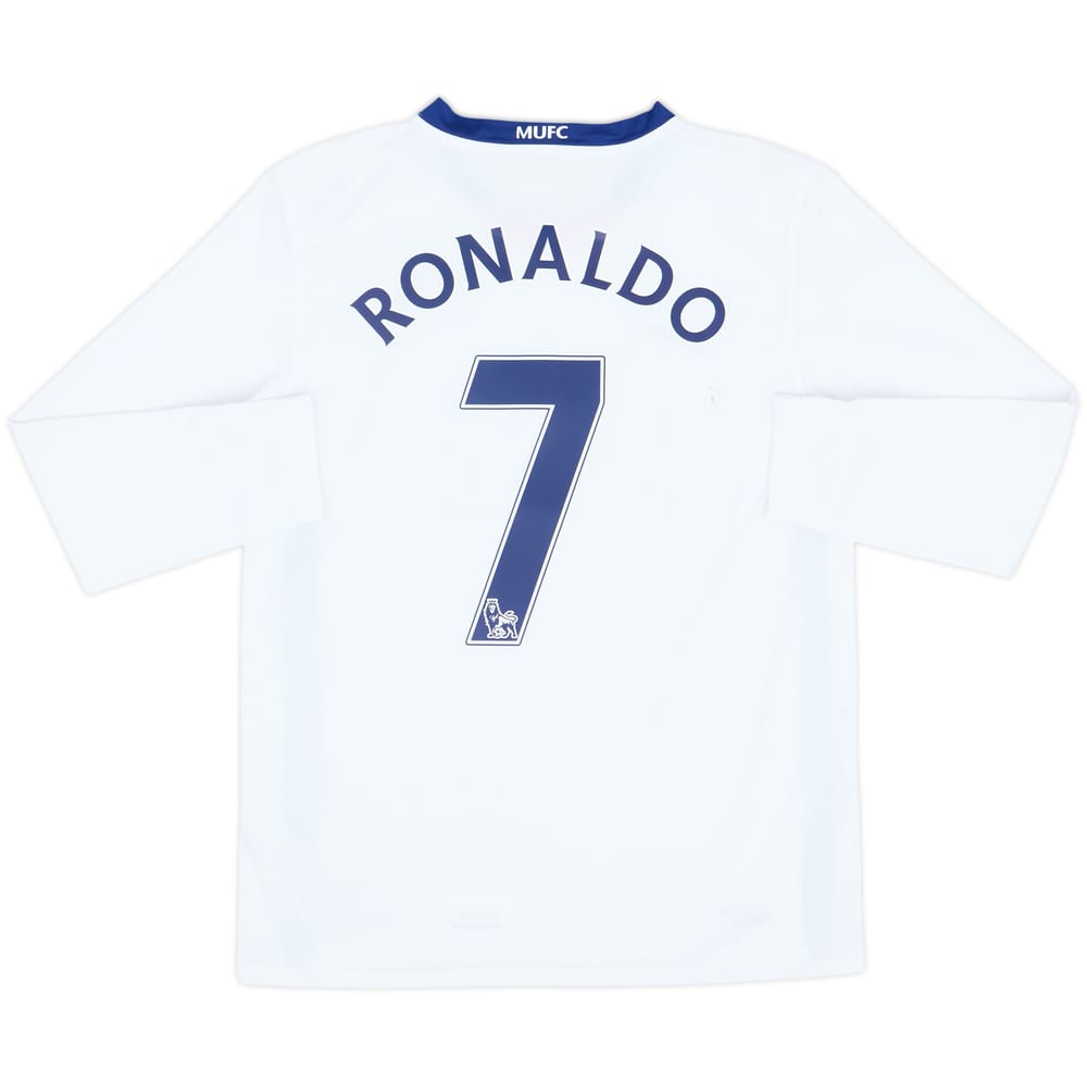 2008-10 Manchester United Away L/S Shirt Ronaldo #7 - 8/10 - (XL.Boys)