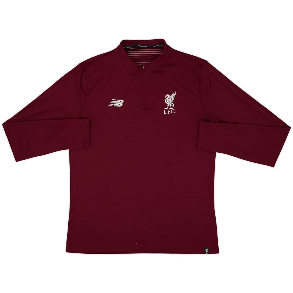 2018-19 Liverpool New Balance 1/4 Zip Drill Top - 7/10 - (L)