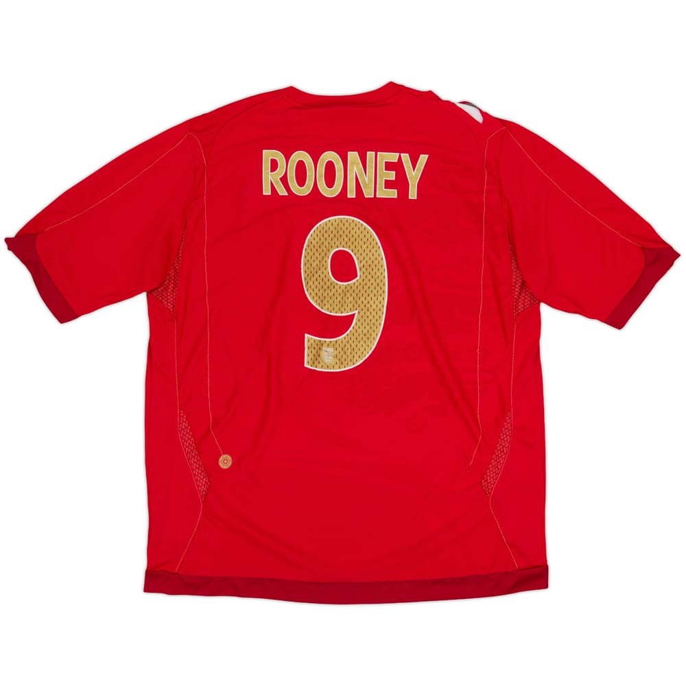 2006-08 England Away Shirt Rooney #9 - 6/10 - (XL)