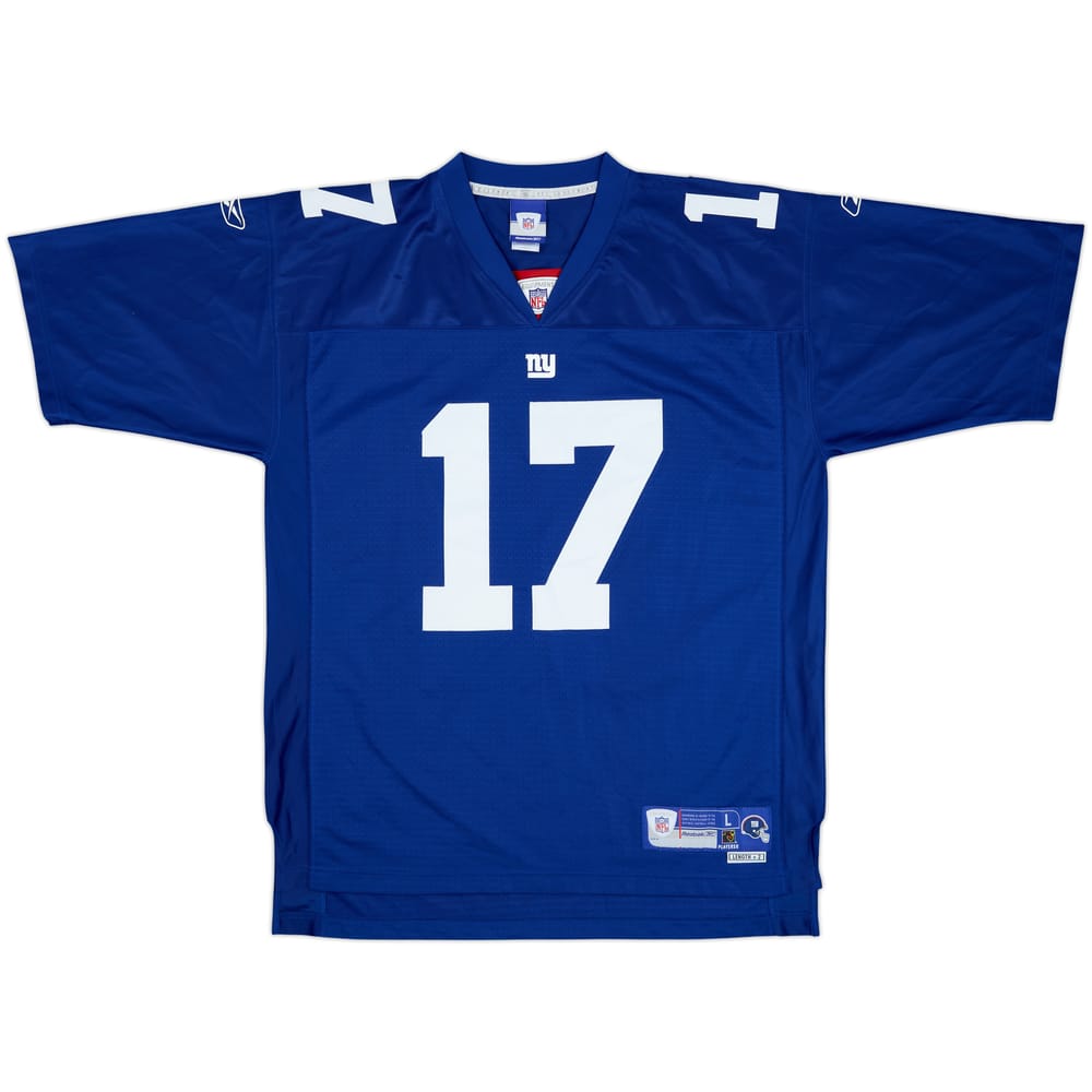 2005-06 New York Giants Burress #17 Reebok Premier Home Jersey - 8/10 - (L)