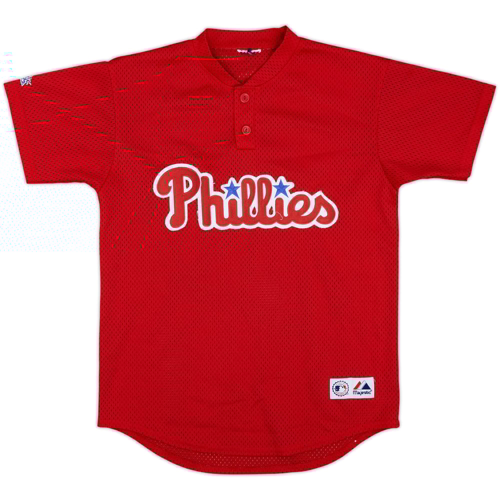 2000s Philadelphia Phillies Majestic Batting Practice Jersey - 7/10 - (L.Boys)