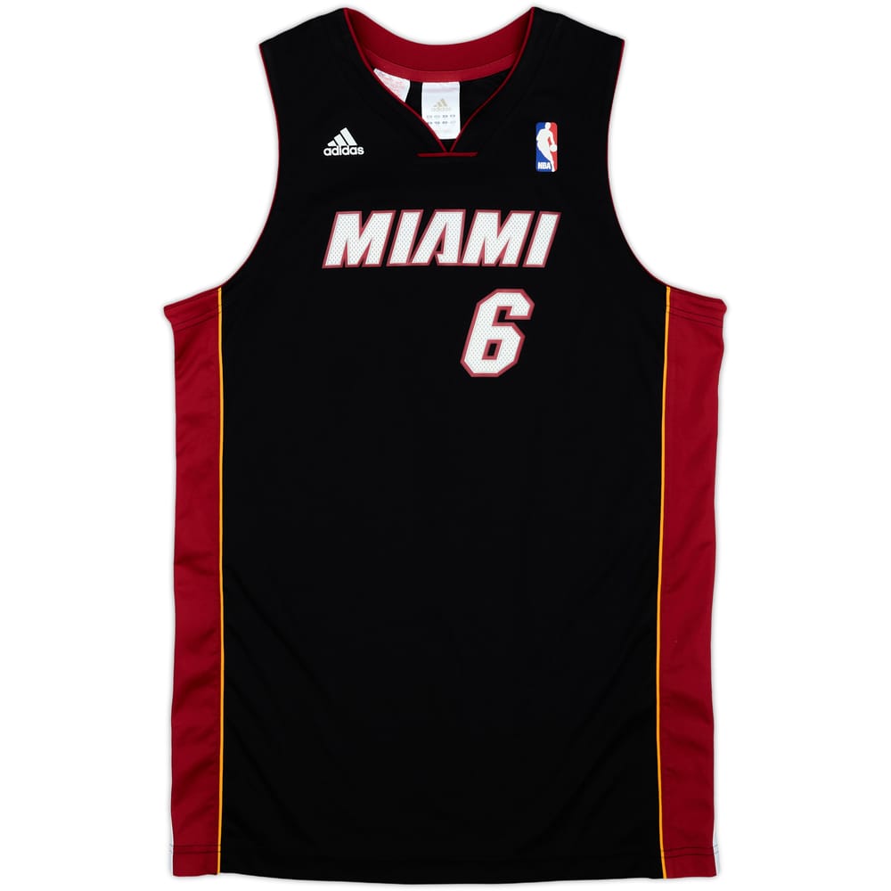 2012-14 Miami Heat James #6 adidas Replica Away Jersey - 9/10 - (XL.Boys)