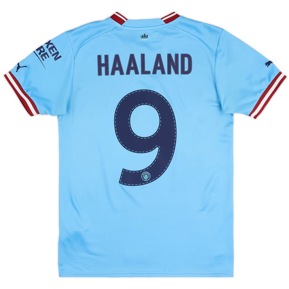 2022-23 Manchester City Home Shirt Haaland #9 - 7/10 - (S)