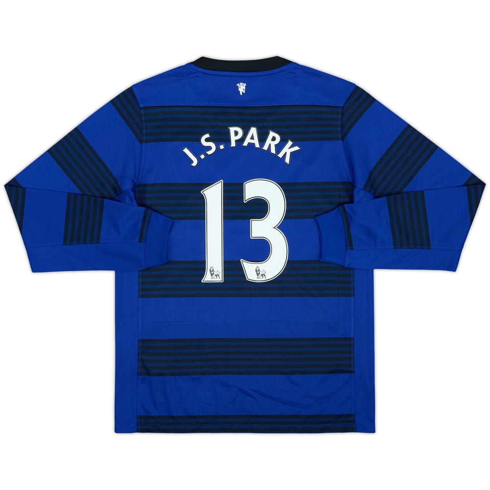 2011-13 Manchester United Away L/S Shirt J.S.Park #13 - 10/10 - (M.Boys)