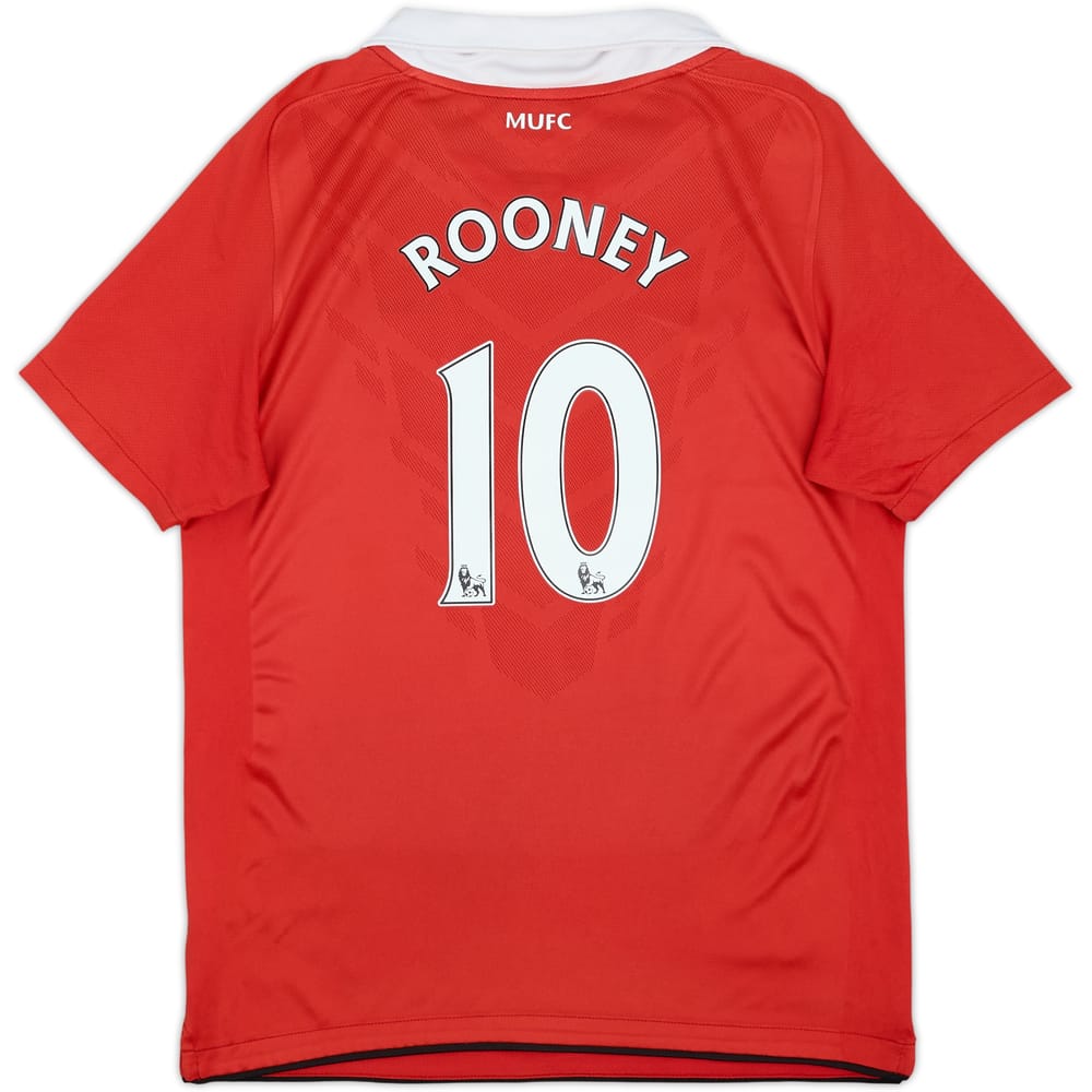 2010-11 Manchester United Home Shirt Rooney #10 - 8/10 - (L.Boys)