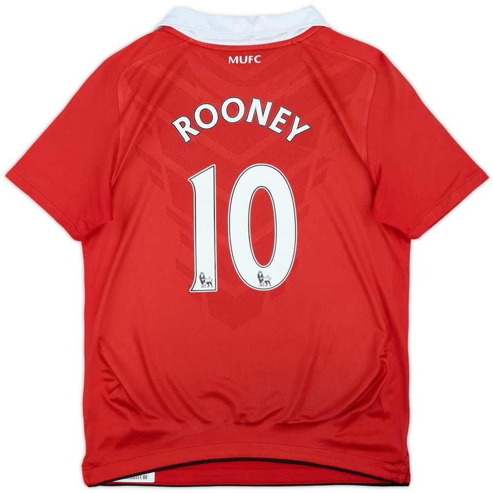 2010-11 Manchester United Home Shirt Rooney #10 - 7/10 - (M.Boys)