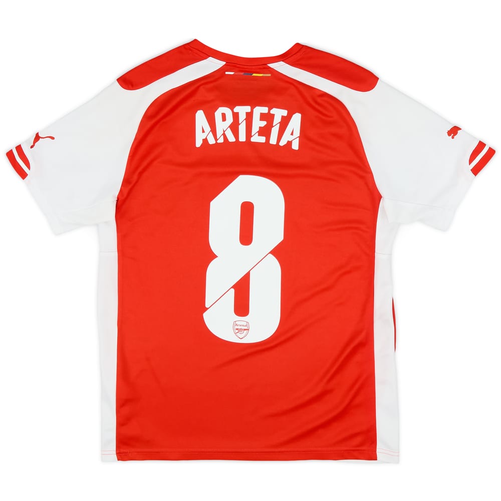 2014-15 Arsenal Home Shirt Arteta #8 - 7/10 - (S)