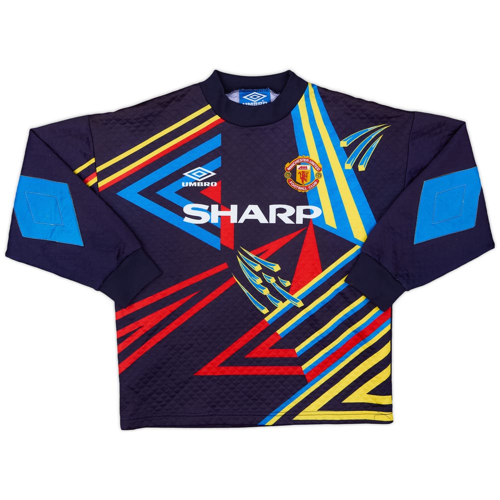 1992-93 Manchester United GK Shirt #1 (Schmeichel) - 8/10 - (L.Boys)