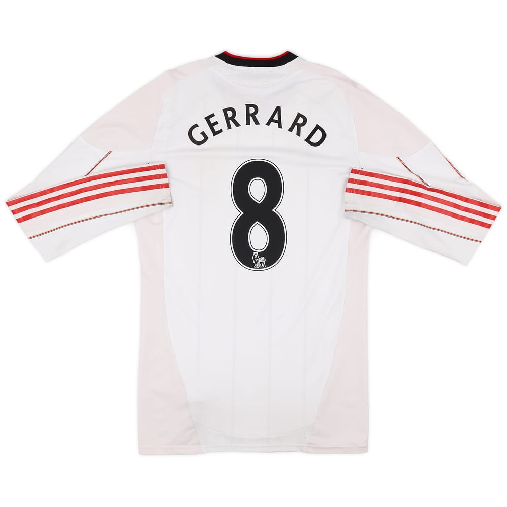 2010-11 Liverpool Player Issue TechFit Away L/S Shirt Gerrard #8 - 5/10 - (XL)