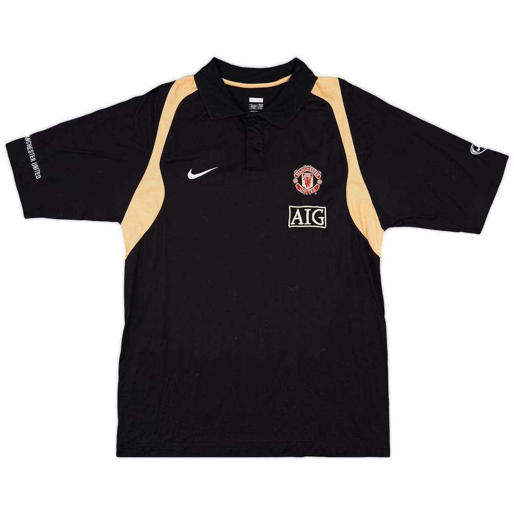 2007-08 Manchester United Nike Polo Shirt - 9/10 - (L)