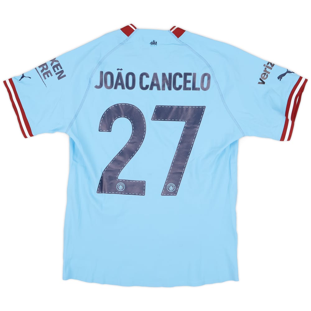 2022-23 Manchester City Player Issue Home Shirt Joao Cancelo #7 - 8/10 - (S)