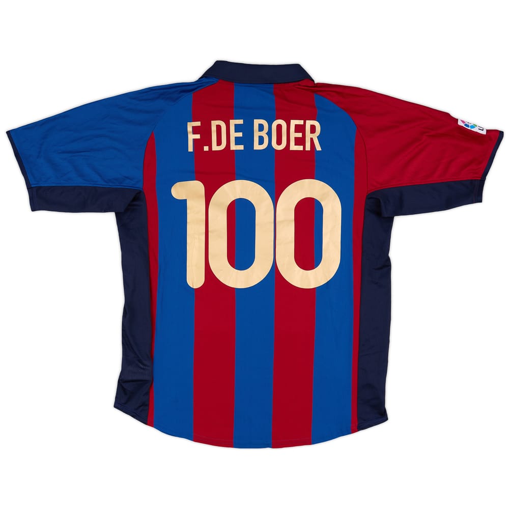 2001-02 Barcelona Commemorative Home Shirt F. De Boer #100